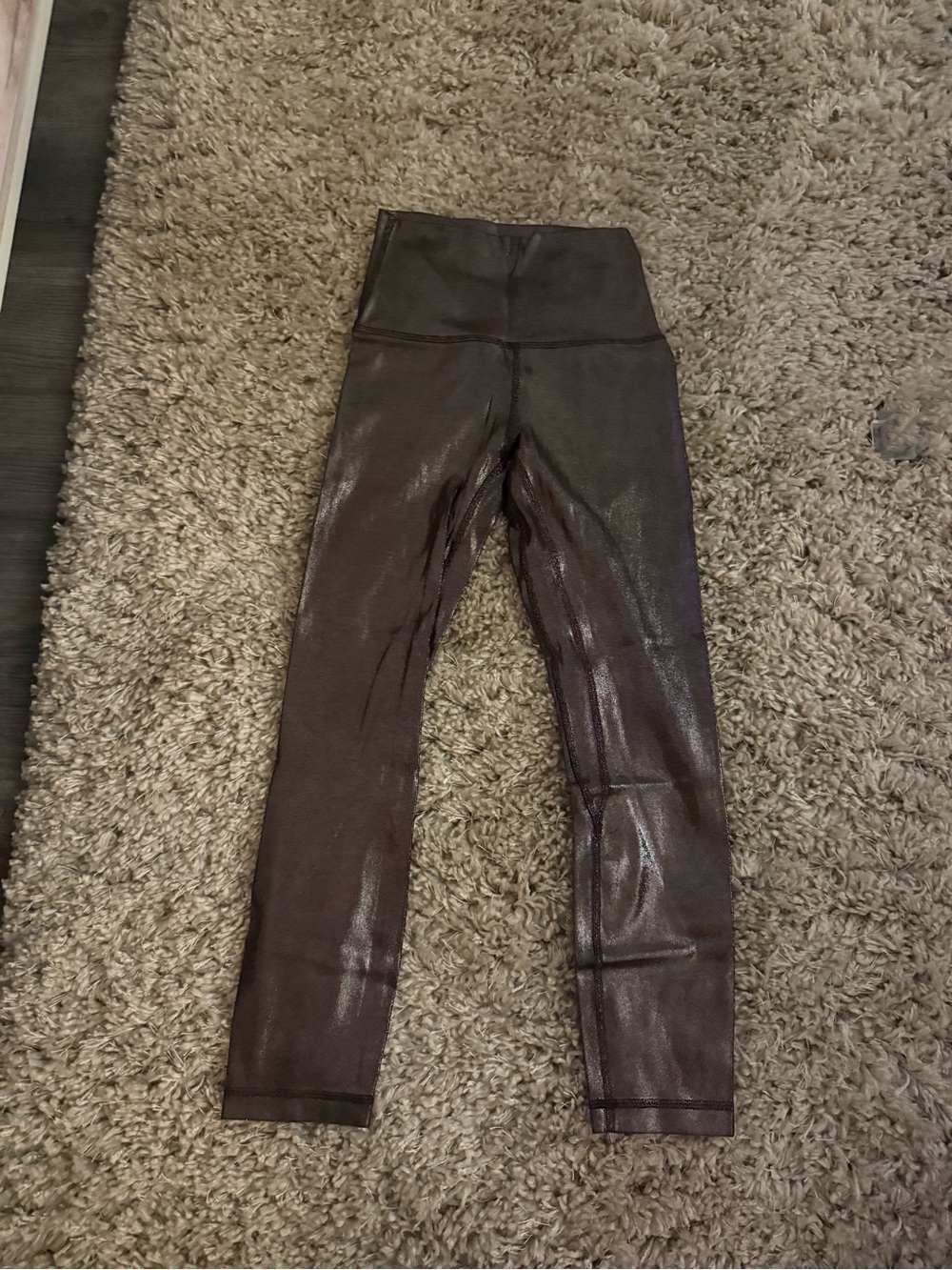 lululemon athletica High-Waist Metallic Brown Leggings